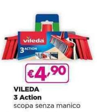 Acqua & Sapone VILEDA 3 Action scopa senza manico offerta