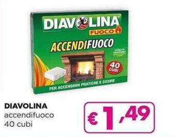 Acqua & Sapone DIAVOLINA accendifuoco 40 cubi offerta