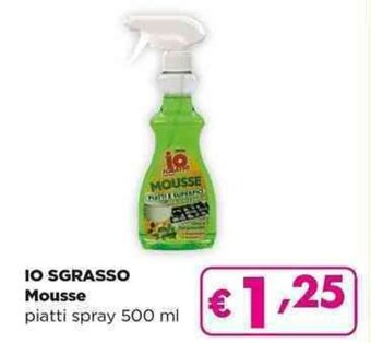 Acqua & Sapone IO SGRASSO Mousse piatti spray 500 ml offerta