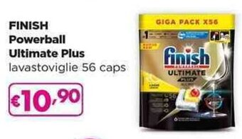 Acqua & Sapone FINISH Powerball Ultimate Plus lavastoviglie 56 caps offerta