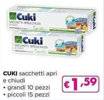 Cuki SACCHETTI APRI& CHIUDI • grandi 10 pezzi • piccoli 15 pezzi