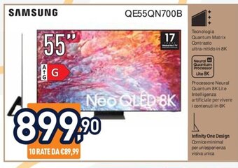 Unieuro SAMSUNG QE55QN700B Neo QLED 8K offerta