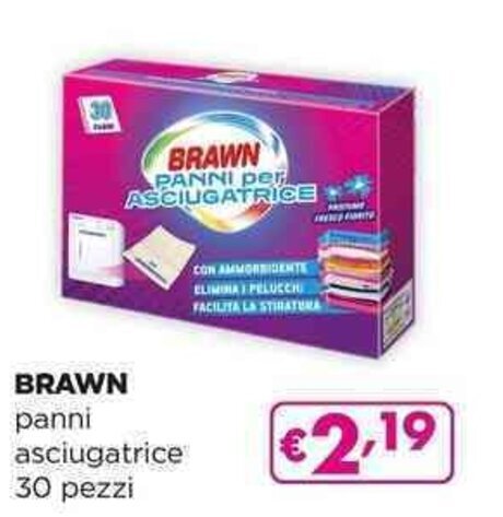 Acqua & Sapone BRAWN panni asciugatrice 30 pezzi offerta