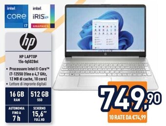 Unieuro hp LAPTOP 15s-fq5028nl offerta