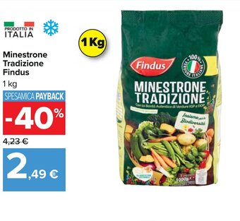 Carrefour Minestrone Tradizione Findus 1 kg offerta