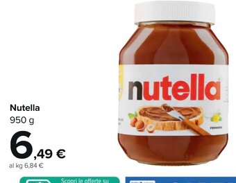 Carrefour Nutella 950 g offerta