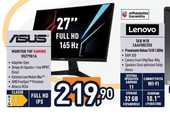 Unieuro Asus MONITOR TUF GAMING VG27901A offerta