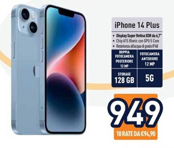 Unieuro iPhone 14 Plus offerta