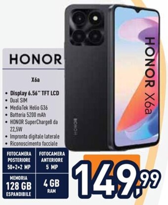 Unieuro HONOR X6a offerta