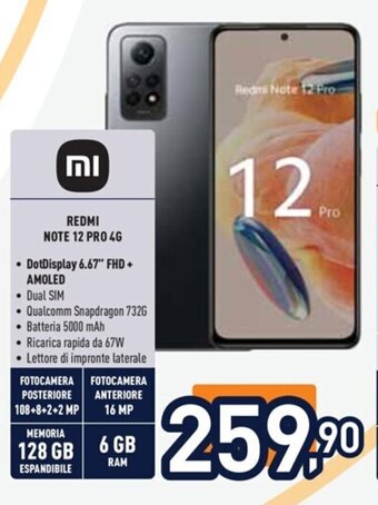 Unieuro REDMI NOTE 12 PRO 4G offerta