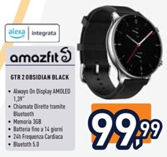 Unieuro amazfit GTR 2 OBSIDIAN BLACK offerta