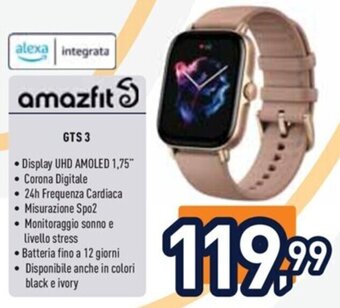 Unieuro amazfit GTS 3 offerta