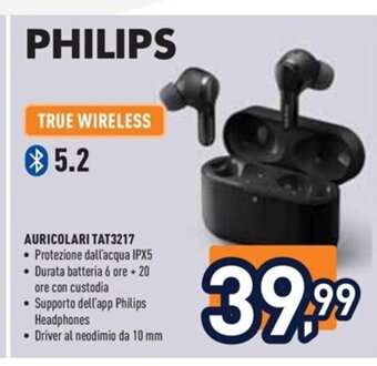 Unieuro PHILIPS AURICOLARI TAT3217 offerta