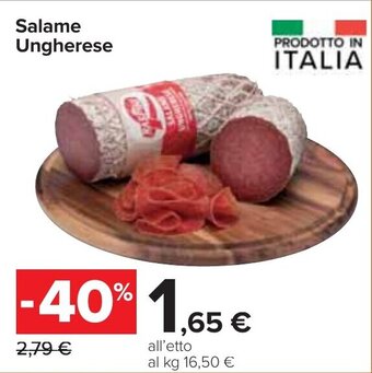 Carrefour Salame Ungherese offerta