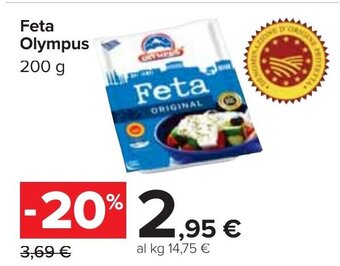 Carrefour Feta Olympus 200 g offerta