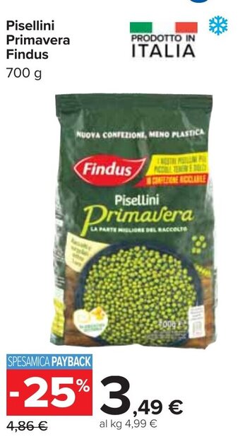 Carrefour Pisellini Primavera Findus 700 g offerta