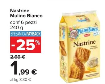 Nastrine Mulino Bianco conf 6 pezzi 240 g