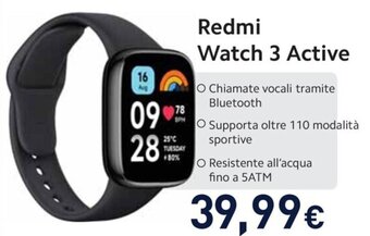 Unieuro Redmi Watch 3 Active offerta