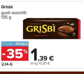 Carrefour Grisbì gusti assortiti 135 g offerta