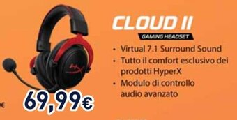 Unieuro CLOUD II GAMING HEADSET offerta
