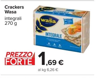 Carrefour Crackers Wasa integrali 270 g offerta