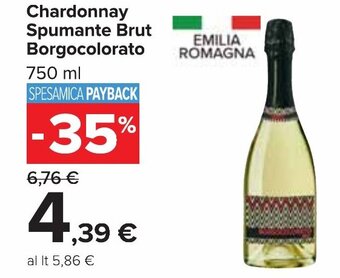 Carrefour Chardonnay Spumante Brut Borgocolorato 750 ml offerta