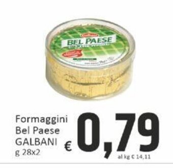 Paghi Poco Formaggini Bel Paese GALBANI g 28x2 offerta