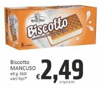 Biscotto MANCUSO x8 g 360 vari tipi
