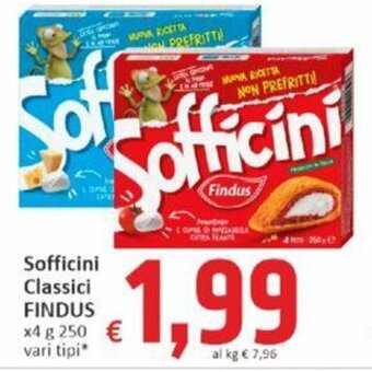 Paghi Poco Sofficini Classici FINDUS x4 g 250 vari tipi offerta