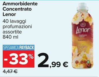 Ammorbidente Concentrato Lenor 40 lavaggi profumazioni assortite 840 ml