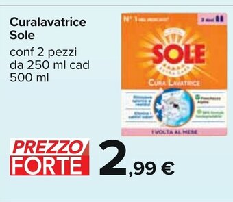 Carrefour Curalavatrice Sole conf 2 pezzi da 250 ml cad 500 ml offerta