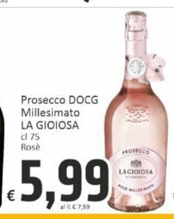 Paghi Poco Prosecco DOCG Millesimato LA GIOIOSA cl 75 offerta