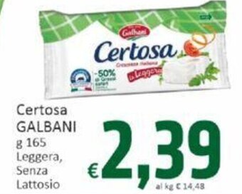 Paghi Poco Certosa GALBANI g 165 offerta