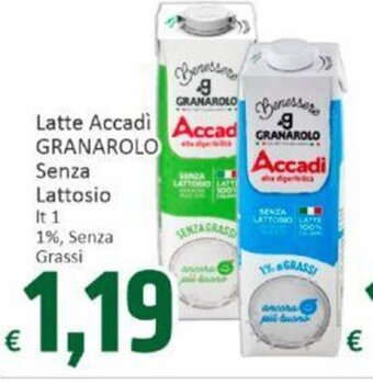 Latte Accadi GRANAROLO Senza Lattosio 1 lt.