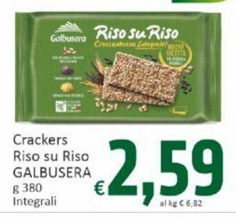 Paghi Poco Crackers Riso su Riso GALBUSERA g 380 offerta