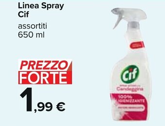 Carrefour Linea Spray Cif assortiti 650 ml offerta