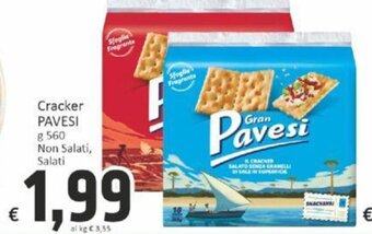 Paghi Poco Cracker PAVESI g 560 Non Salati, Salati offerta