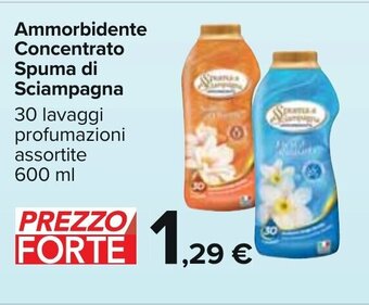Carrefour Ammorbidente Concentrato Spuma di Sciampagna 600 ml offerta