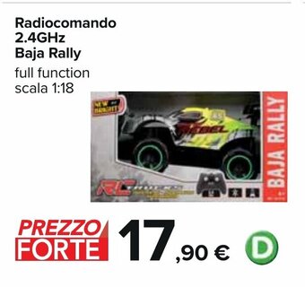 Carrefour Radiocomando 2.4GHz Baja Rally full function scala 1:18 offerta