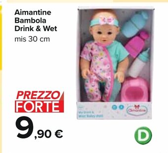 Aimantine Bambola Drink & Wet mis 30 cm