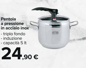 Carrefour Pentola a pressione in acciaio inox offerta