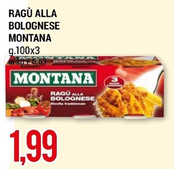Hardis RAGÙ ALLA BOLOGNESE MONTANA g.100x3 offerta