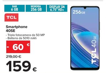Carrefour Smartphone 40SE Tripla fotocamera da 50 MP - Batteria da 5010 mAh offerta
