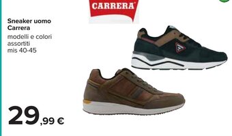 Carrefour Sneaker uomo Carrera modelli e colori assortiti mis 40-45 offerta