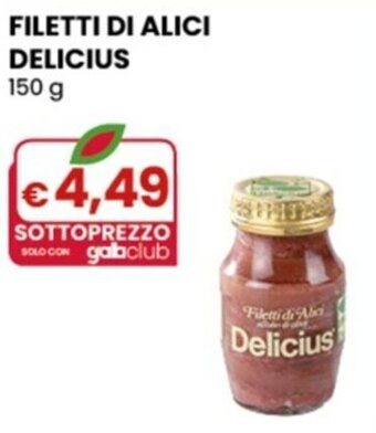 Gala Supermercati FILETTI DI ALICI DELICIUS 150 g offerta