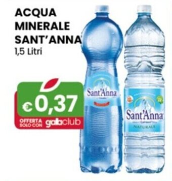 Gala Supermercati ACQUA MINERALE SANT'ANNA 1,5 Litri offerta