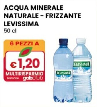 Gala Supermercati ACQUA MINERALE NATURALE-FRIZZANTE LEVISSIMA 50 cl offerta