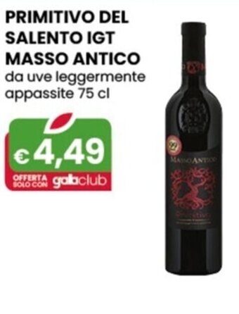 PRIMITIVO DEL SALENTO IGT MASSO ANTICO 75 cl
