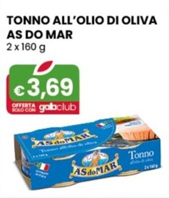 Gala Supermercati TONNO ALL'OLIO DI OLIVA AS DO MAR 2 x 160 g offerta