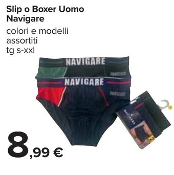 Slip o Boxer Uomo Navigare tg s-xxl